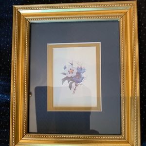 Pictures in Gold Wood Frame Set of Three